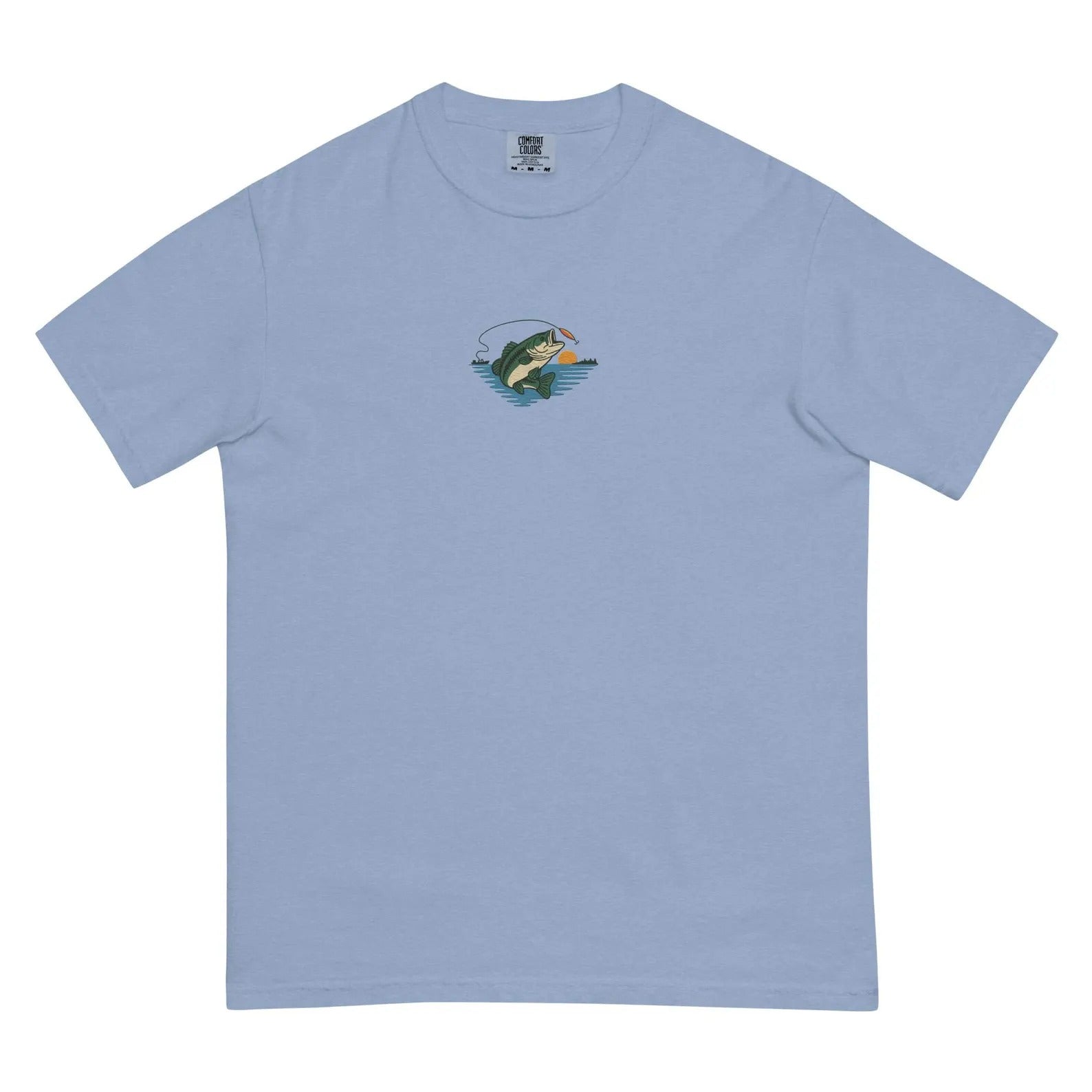 Vintage Embroidered Bass Fishing Heavyweight T-shirt Vintage Embroidered Bass Fishing Heavyweight T-shirt